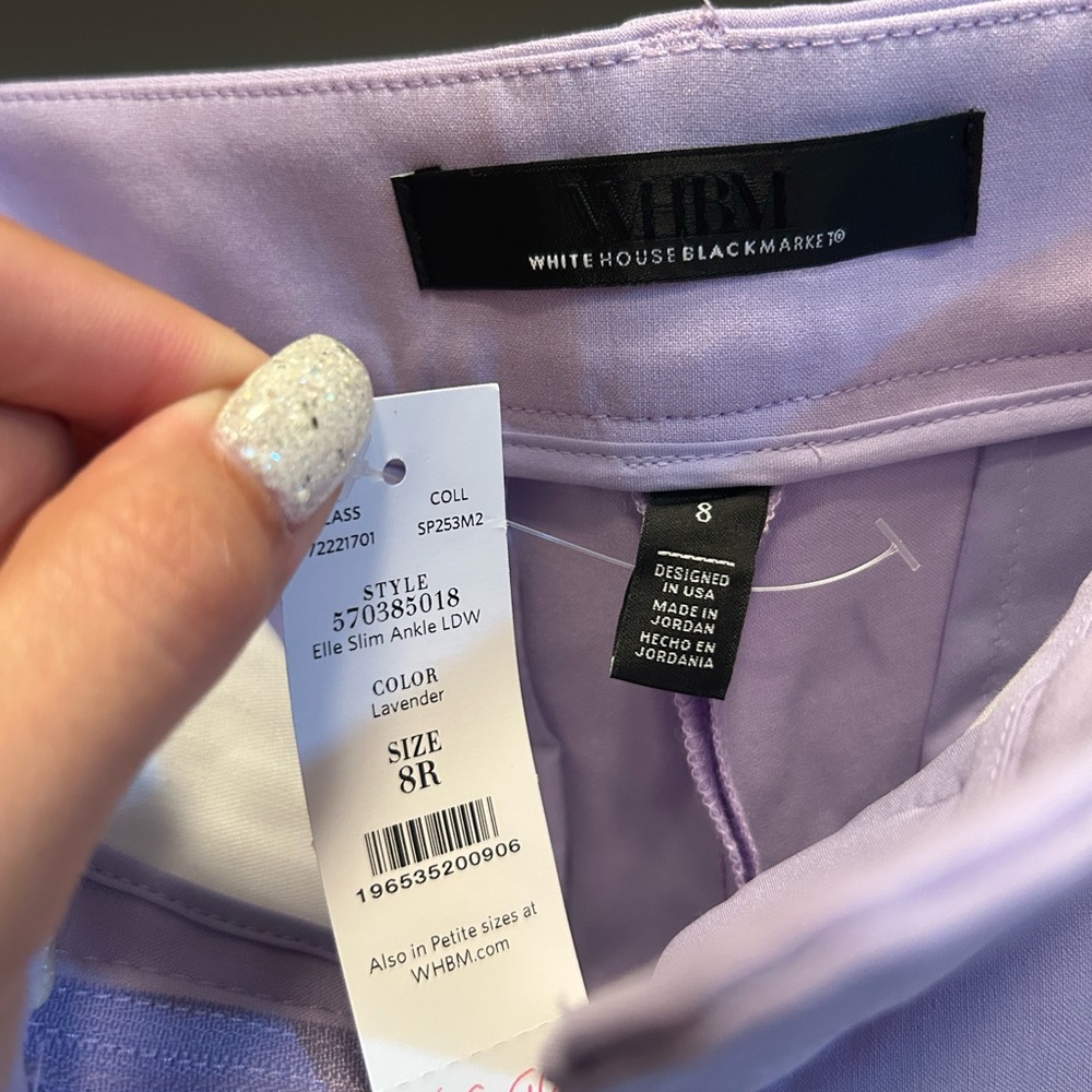 NWT White House Black Market Elle Slim Ankle Luxe Double Weave Pants 8 - Picture 9 of 9
